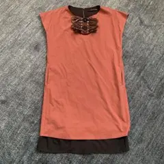 すーちゃん様専用MAURIZIO PECORARO オレンジ装飾付きワンピース