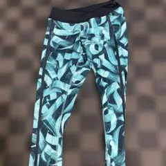 Reebok レギンス 総柄 ブルー系