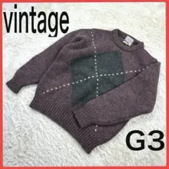 送料無料！ リンカーン レアカラー 90s ダイヤモンド柄 ニット セーター