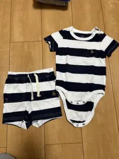 baby GAP ストライプロンパース6-12ヶ月・パンツセット 12-18ヶ月