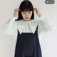 bulle de savon 100/2ブロード Big collar ブラウスのサムネイル