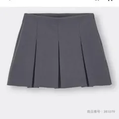 GU ジーユー プリーツミニスカート グレー