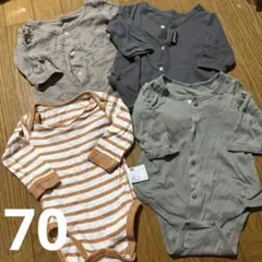 肌着 ロンパース 70 ユニクロ 西松屋 長袖