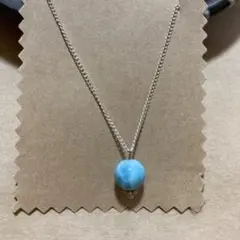 天然石ラリマー 大粒17ミリ ネックレス ハンドメイド - メルカリ