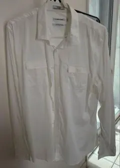 春夏　Calvin Klein ホワイト 長袖シャツ L