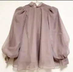 SNIDEL オーガンジーバックリボンブラウス