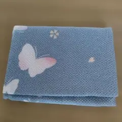 蝶と桜柄三つ折り ちりめん ティッシュケース