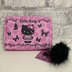 Hello Kitty/ハローキティ　コスメポーチ　ギャル3 ハローキティ　BK