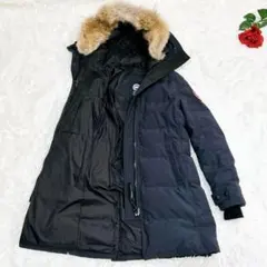 未使用級美品✨　カナダグース　ダウンジャケット　ネイビー　ファー　レディース