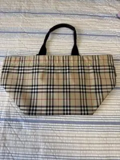 BURBERRYバーバリーブルーレーベル　ノバチェック　舟形トートバッグ三陽商会