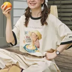 Kellogg's ケロッグ プリント リンガーTシャツ