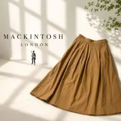 マッキントッシュ ロンドン タックスカート キャメル 上品 ミモレ丈 Mのサムネイル