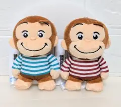 おさるのジョージ ぽってりマスコット カラフルウィンター　2種セット