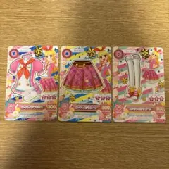 アイカツカード ピンクトルテコーデ 排出版 星宮いちご アイカツ 3枚