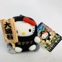 新品·タグ付き☆ご当地キティ ぬいぐるみ 大涌谷 黒タマゴ