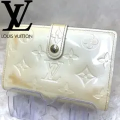 ルイヴィトン ヴェルニ　ヴィエノワ　がま口　アイボリー　二つ折り