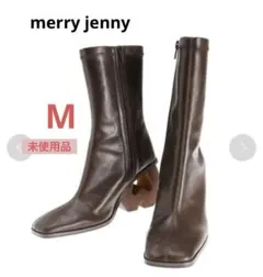 超美品☆merry jenny ハートウッドヒールブーツ　茶のサムネイル