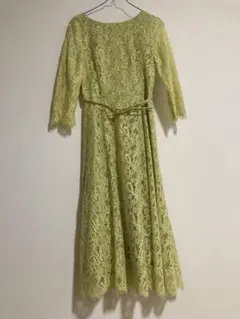 【美品】ストロベリーフィールズ グレース　結婚式　レースワンピース　イエロー