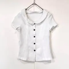 キャラオクルス　ブラウス　ジャケット　コットン　ボタン　日本製　9号　レリアン