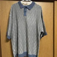 RAGEBLUE メンズ ポロシャツ ダイヤ柄 ニット 半袖のサムネイル
