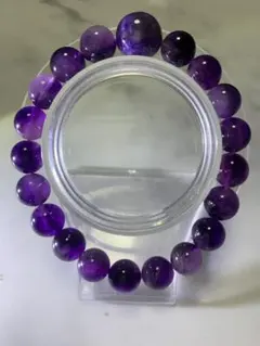 チャロアイト13ミリ、アメジスト10ミリデザインブレスレット　内径17 高品質