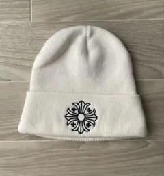 美品】CHROME HEARTS クロムハーツ ニット帽 白 ホワイト - メルカリ