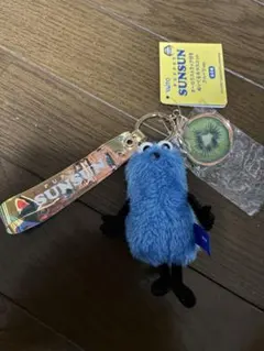 パペットスンスン オーロラストラップ付きぬいぐるみマスコット フルーツ キウイ