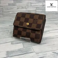 極美品　55 LOUIS VUITTON ルイヴィトン　二つ折り財布　Wホック
