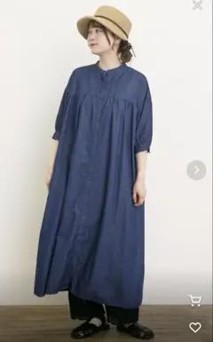 サマンサモスモス 【接触冷感】　バンドカラー シャツワンピース ワンピース