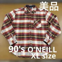 90's O'NEILLオニール　ヘビーフランネルシャツ　XL 美品のサムネイル