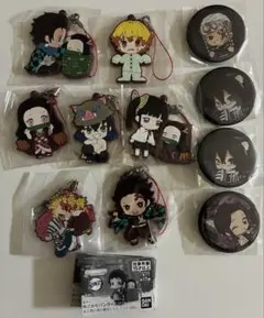 鬼滅の刃　あそーと　ガシャポンくじ　ラバーストラップ 缶バッジ　ばんちょうこう