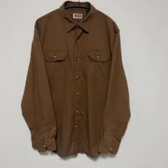 ✨美品✨Wrangler ラングラー 厚手コットンシャツ L 茶 ブラウンのサムネイル