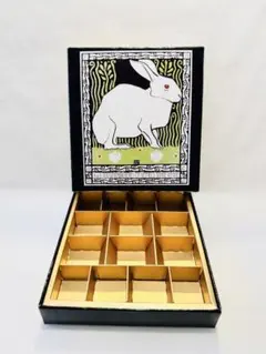 【美品】デメル DEMEL 空箱 うさぎ 仕切り取り外し可 小物入れ