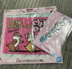 一番くじ チップ＆デール G賞 ハンドタオル F賞 ラバー雑貨 2点セット