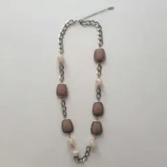 大ぶりネックレス ナチュラルビューティベーシック ブラウン