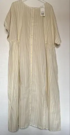 先染め柄アソート前後ワンピース　イエロー　サマンサモスモス　新品未使用