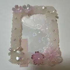 デコ硬質ケース トレカケース 桜 ピンク