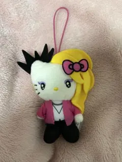 YOSHIKITTY マスコット　ぬいぐるみ　ラウンドワン限定プライズ ピンク
