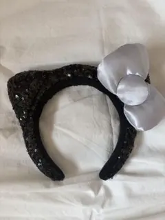 キティちゃん　黒 スパンコール