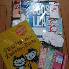 Hello Kitty クリアファイル3枚とノートメモセット