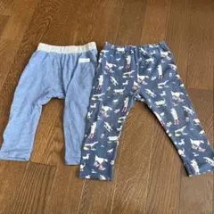 70〜80ズボン　2枚まとめ売り　春服　男の子　青　ユニクロ