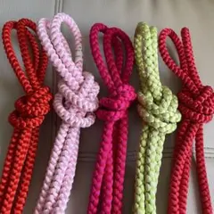 ゆ1996⭐️帯締め❤️まとめ売り❤️5点セット❤️カラフル❤️丸組❤️和装小物⭐️新品あり