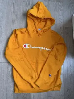 （値下げセール）Champion プルオーバーパーカー イエロー Sサイズ