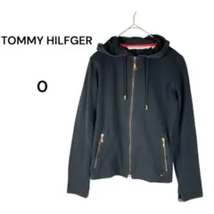トミーヒルフィガー フルジップ パーカー サイズ0 (S) 黒 金ファスナー