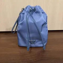 極美品 プラダ Re-Naylon ポーチバッグ ポーチ ブルー