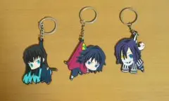 鬼滅の刃 つままれ　ラバーキーホルダー 3個セット