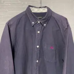 Burberry Black Label シャツ 古着 ワンポイントロゴ