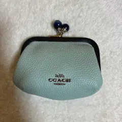 【未使用・経年劣化あり】COACH コーチ　がま口　財布　小銭入れ　水色