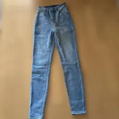 ハイウエスト スキニージーンズ ミディアムウォッシュ　SHEN ハイストレッチ