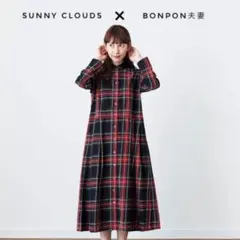 フェリシモ ワンピース タータンチェック bonpon LL